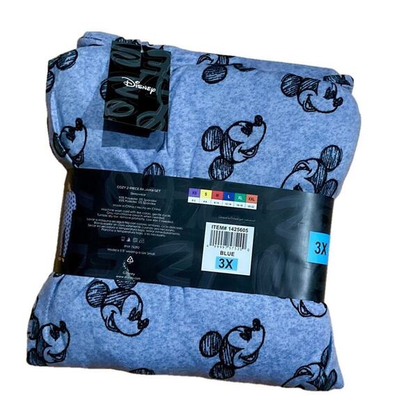 Disney Women's Mickey Mouse Pajamas 2 piece Set Size 3X NWT - Picture 2 of 6